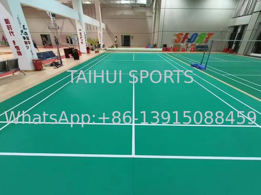 Suelo deportivo de PVC para interiores, antideslizante, absorbente de impactos, impermeable, suelo de cancha deportiva de vinilo para voleibol, bádminton, baloncesto