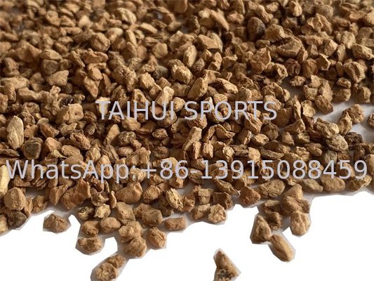 Relleno de césped orgánico resistente a los rayos UV Gránulos de relleno de corcho de 0,5-2 mm para una fácil instalación en campos deportivos