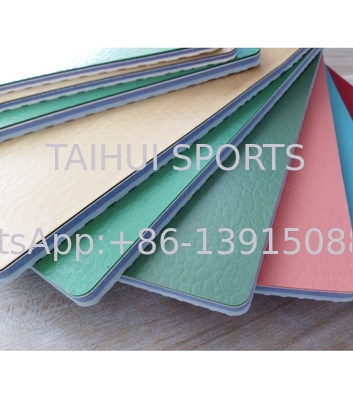 Piso de PVC para interiores de 4,5 mm, 6 mm, 7 mm y 8 mm de espesor para canchas de fútbol sala y suelos deportivos de interior