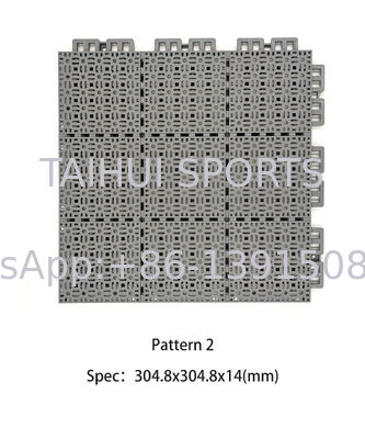 Los azulejos de las canchas de baloncesto entrelazadas son antiderrapante, de plástico, azulejos de las canchas deportivas