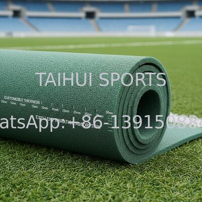 Base amortiguadora certificada por la FIFA con diseño de orificios de diamante para campos deportivos de césped artificial de longitud personalizada