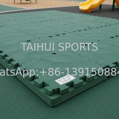 Tapete de seguridad entrelazado de espuma de PE con grosor de 10-100 mm y HIC y CFH garantizados para almohadilla de choque de parque infantil