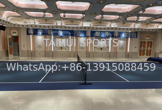 Suelo deportivo de vinilo con absorción de impactos superior, buen agarre y colores personalizados para voleibol, baloncesto y pickleball