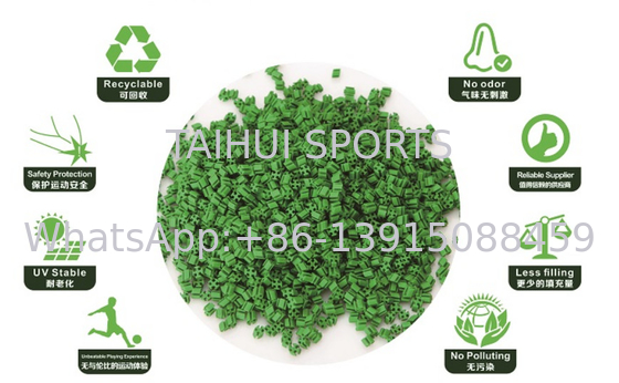 Granula de relleno FIFA Usado en el sistema FIFA para hierba artificial TPE Elastómero térmico de plástico de baja densidad Resistencia a los rayos UV T12R