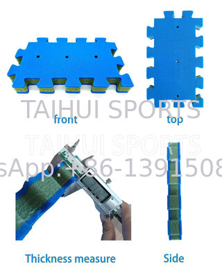 Tapete de rompecabezas entrelazado de espuma de PE certificado HIC/CFH - Grosor de 15-70 mm, impermeable con orificios de drenaje para seguridad en el patio de recreo