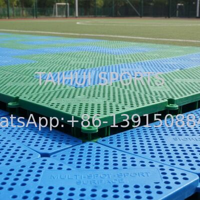Resistencia a la compresión fácil de instalar azulejos de piso de PP para canchas de baloncesto tenis de fútbol