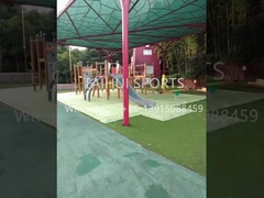 Interlazamiento de la hierba artificial de drenaje de la capa baja antiderrapante de la caída suave para el fútbol / fútbol