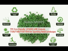 TPE Granula de relleno UV5000 ecológica T13R/T14R/T15R FIFA para campo deportivo/paisaje